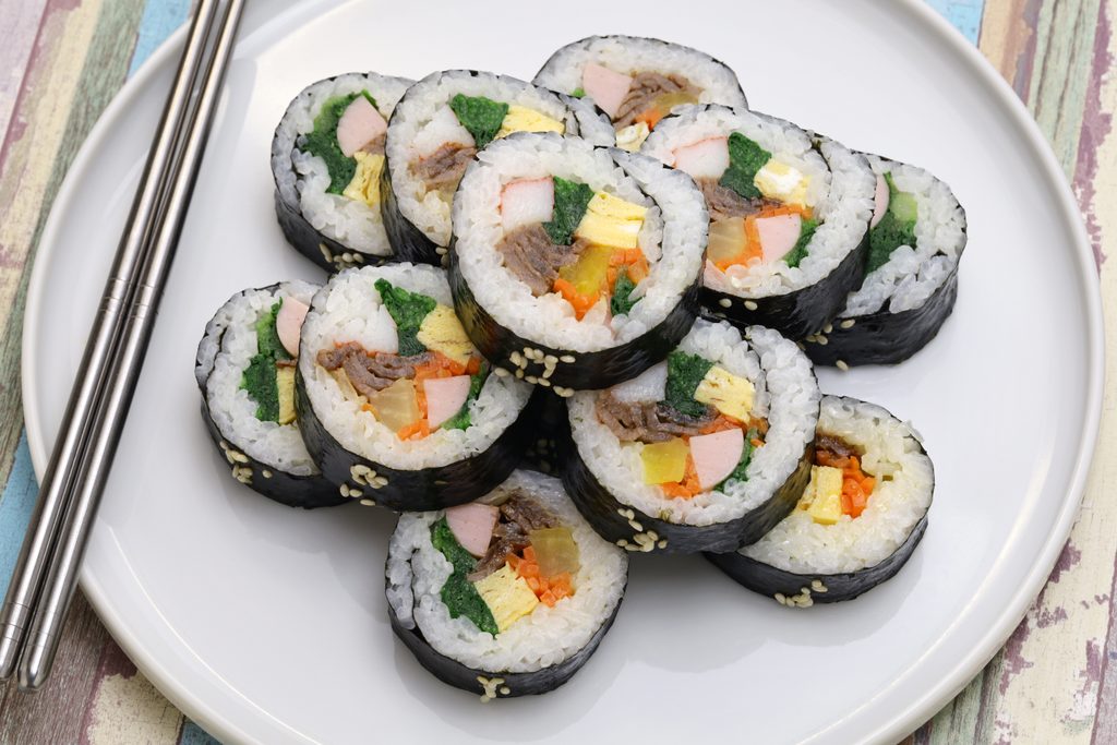 韓国の大人気家庭料理、キンパ